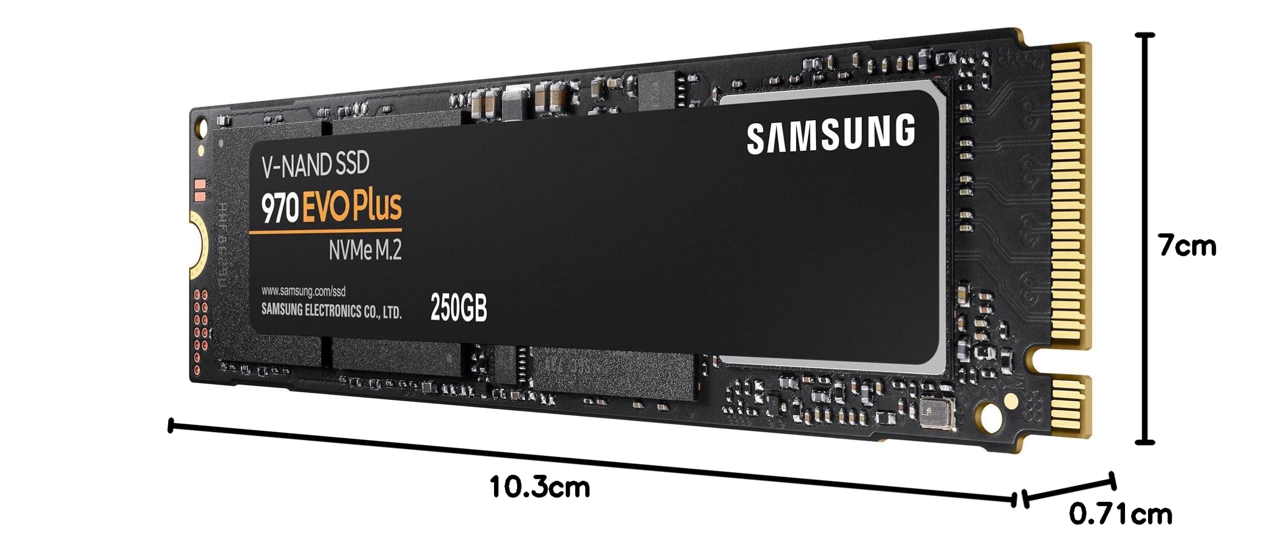 سامسونج 970 إيفو بلس 250 جيجابايت M.2 PCIe NVMe قرص SSD داخلي (العبوة متضررة) – Safqqa Egypt