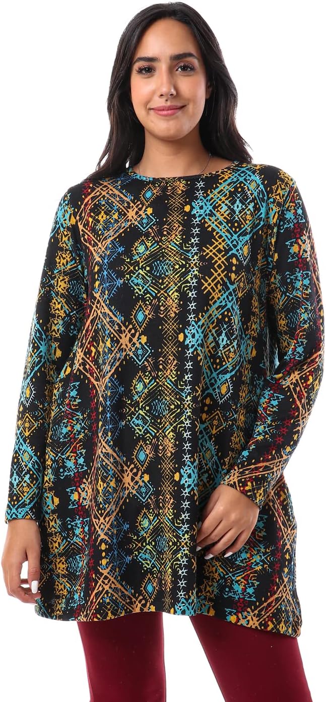 JAMILA Women printed long sleeves blouse SHIRT