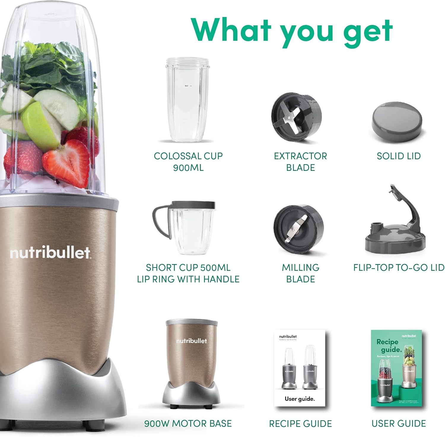 NutriBullet High Speed Blender 900W 7pc Smoothie Maker NB9-1012 – Safqqa Egypt