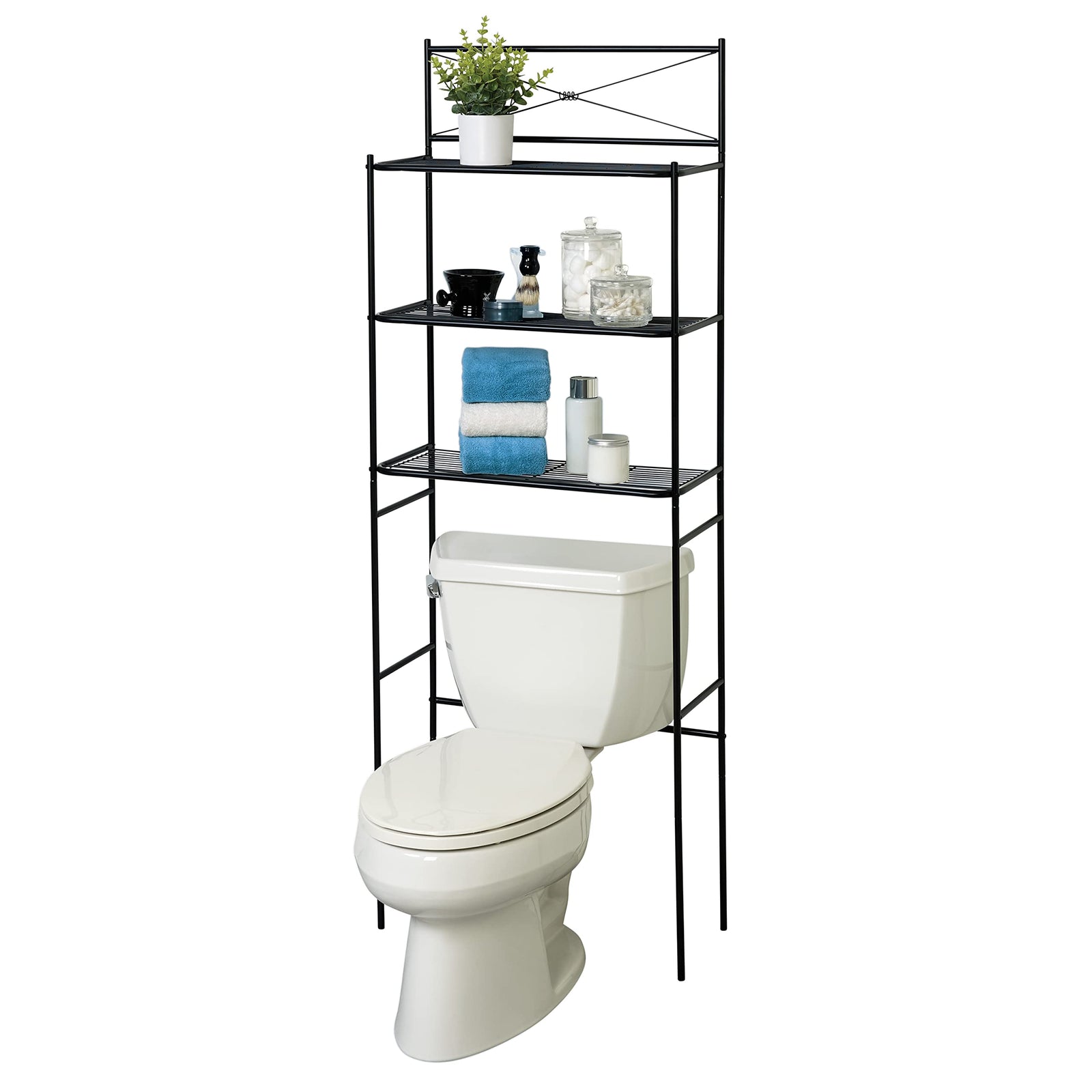 ZENA HOME Space-Saving Bathroom Storage Rack – 3 Shelves