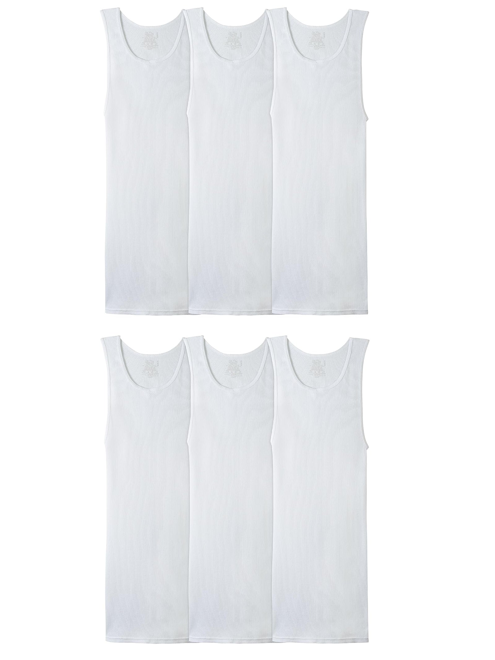 Fruit of the Loom Men's Undershirts, Pack of 6, Comfortable Everyday Basic Wear T-Shirts