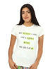 Splash Printed Words Short Sleeves Cotton T-Shirt for Women - Safqqa Egypt