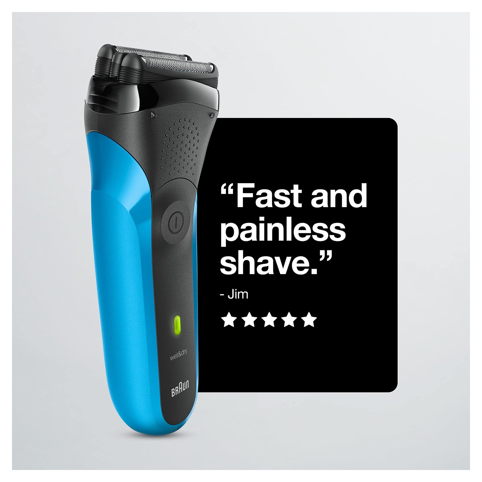 Braun Series 3 310s Wet & Dry Shaver with 3 Flexible Blades - Black/Blue Visit the Braun Store