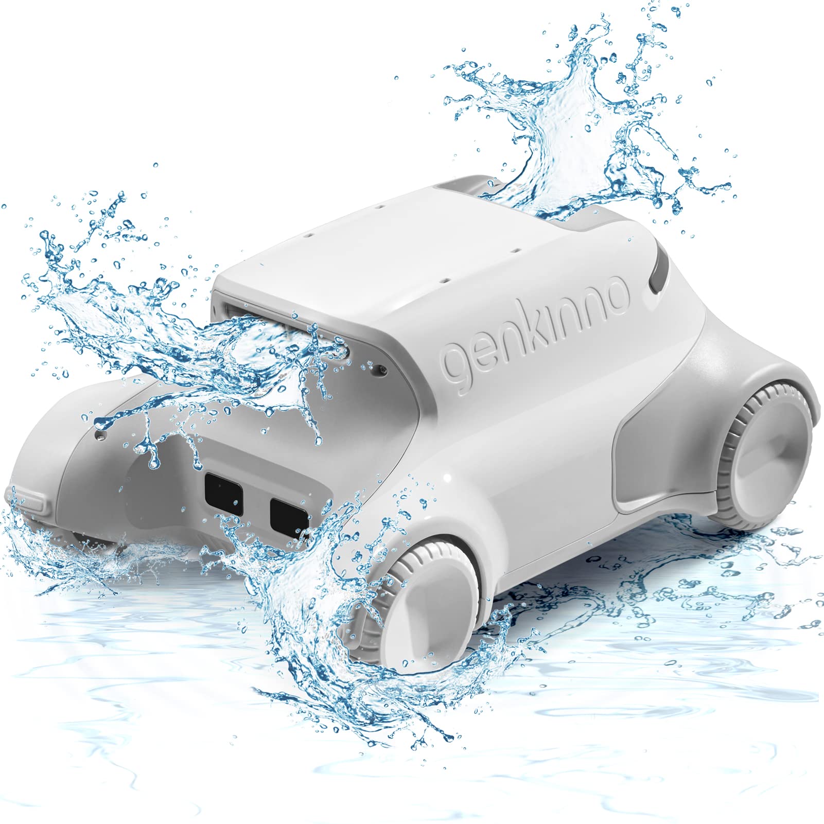 مكنسة كهربائية روبوتية لحمام السباحة من جينكينو، تنظيف نشط قوي، منظف تلقائي لحمام السباحة يصل الى 120 دقيقة من وقت التشغيل، فلتر سريع التفكيك، مكنسة كهربائية روبوتية ذكية لحمام السباحة