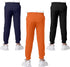 KYDA KIDS Boys Cotton Sweatpants Pack of 3 Black Orange Navy