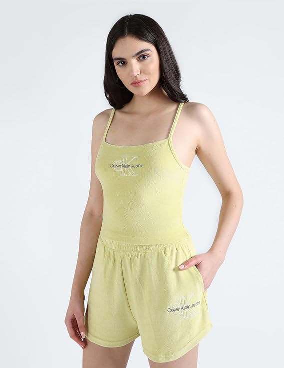 Calvin Klein Women Sleeveless Top Yellow Casual Tank – Safqqa Egypt