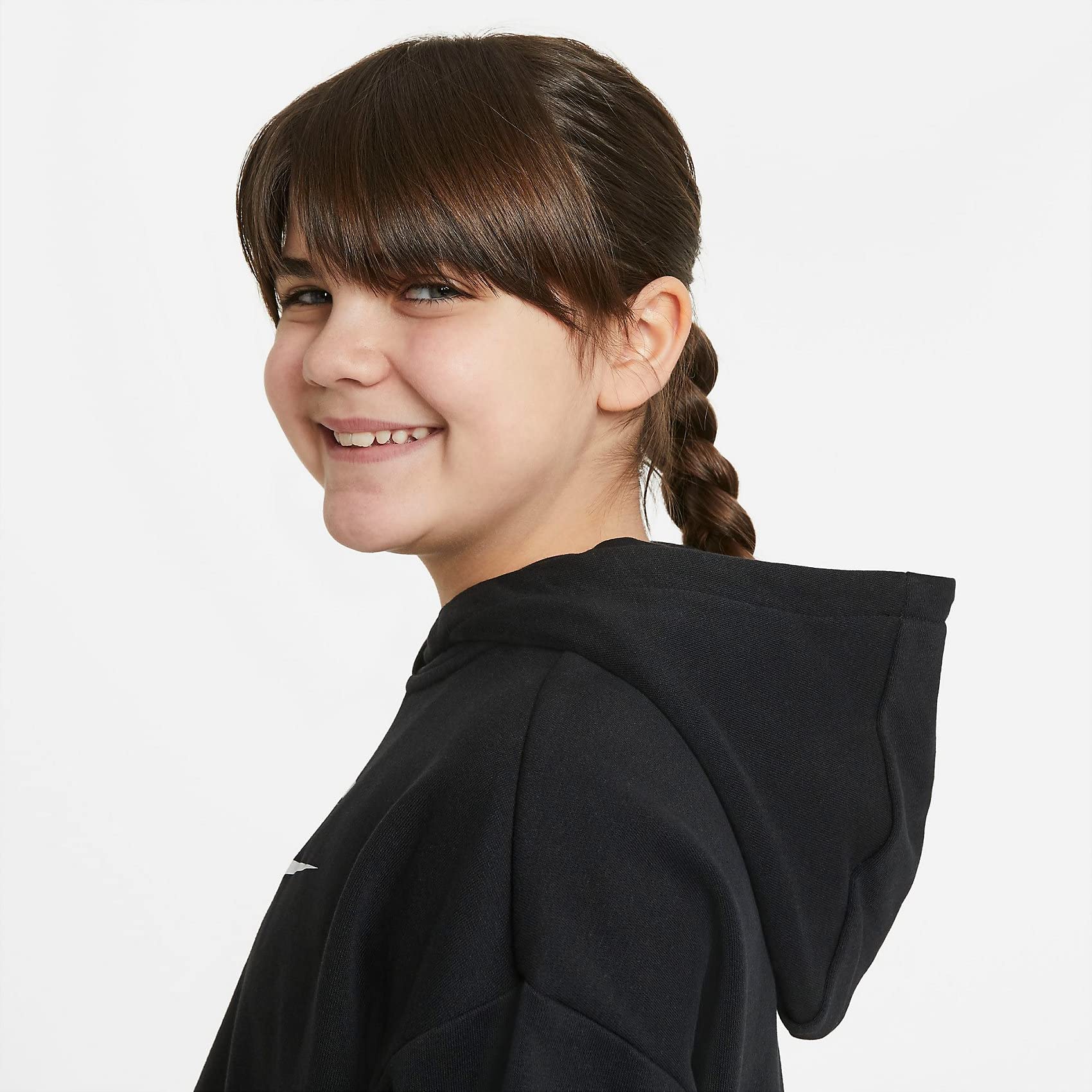 Nike Girl's NSW Club FT Crop Hoodie HBR.