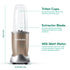 NutriBullet 900 Watts, 7pc Accessories, Multi-Function High Speed Blender, Mixer System With Nutrient Extractor, Smoothie Maker, Copper Gold, NB9-1012, 1-year limited warranty - Safqqa Egypt