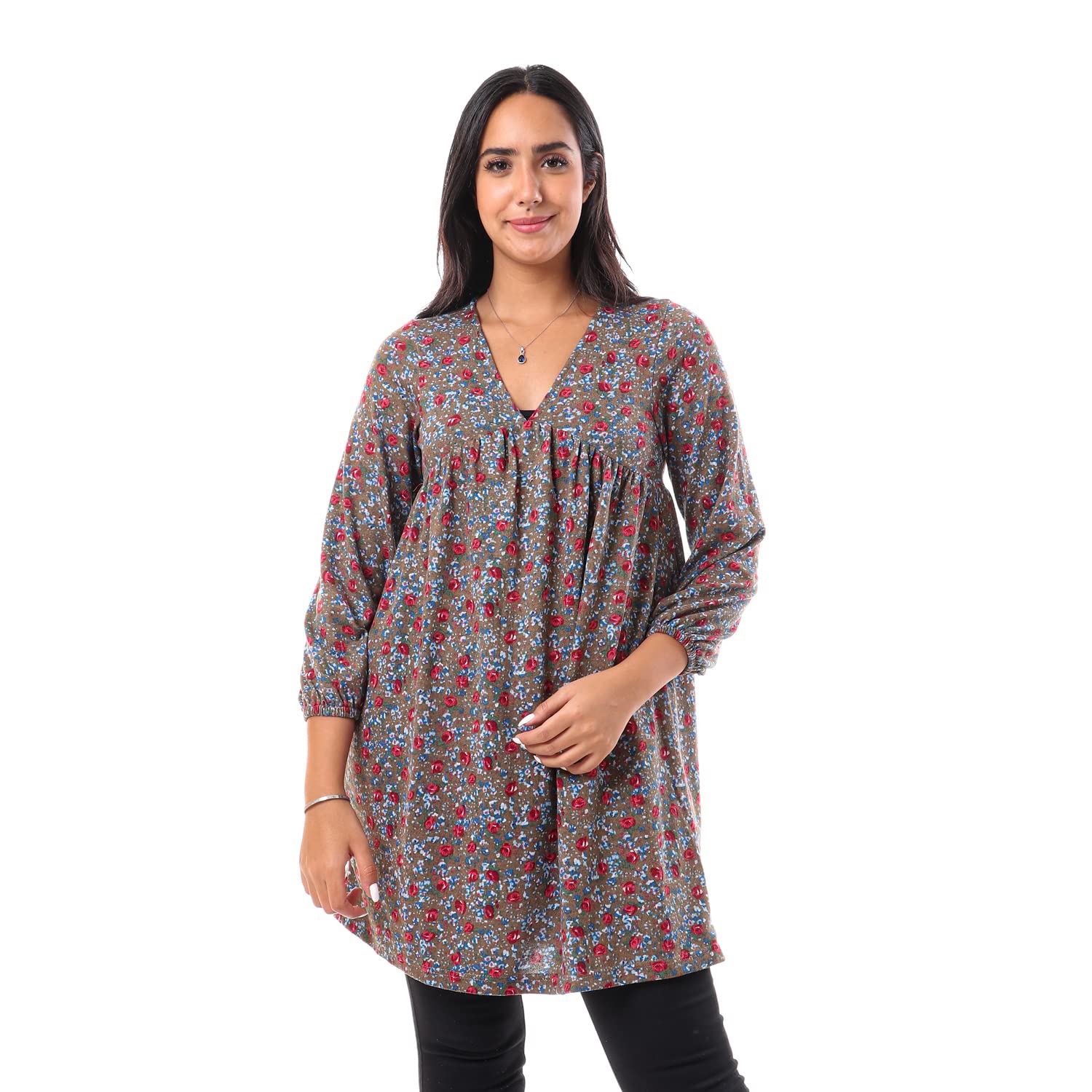 JAMILA Women Printed Long Sleeves Blouse SHIRT For A Classic Look And Fabric For All-Day Comfort