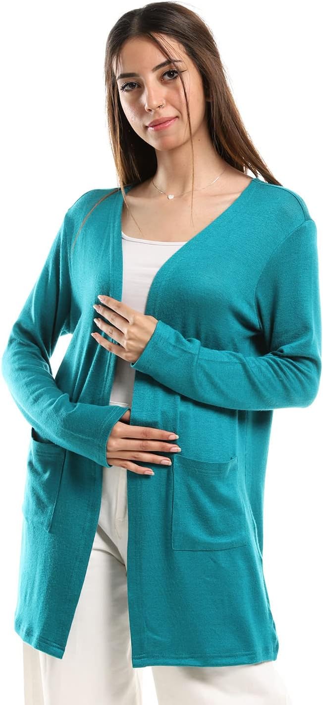 كارديجان قصير وجيوب جانبية للنساء من جميلة