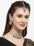 Shining Diva Fashion Women Choker Kundan Necklace Set Green Antique Design