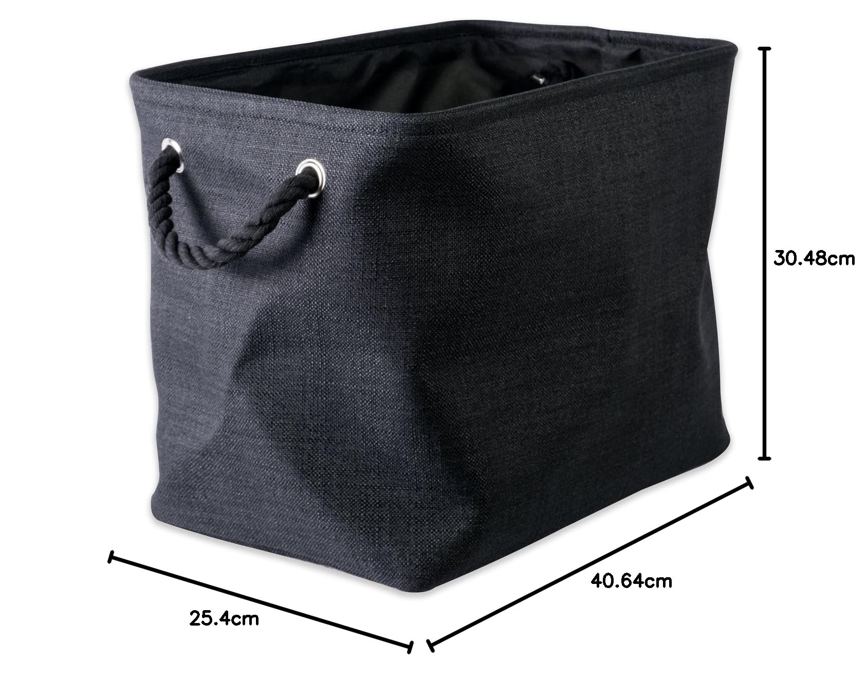 DII Polyester Storage Bin, Medium, Black