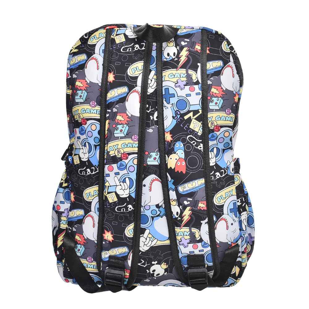 Dragon Fabric Unisex Teddy Bear Large Zipper Backpack With Big Zipper Front Pocket And Two Bottle Place For Kids - Multi Color - Safqqa Egypt