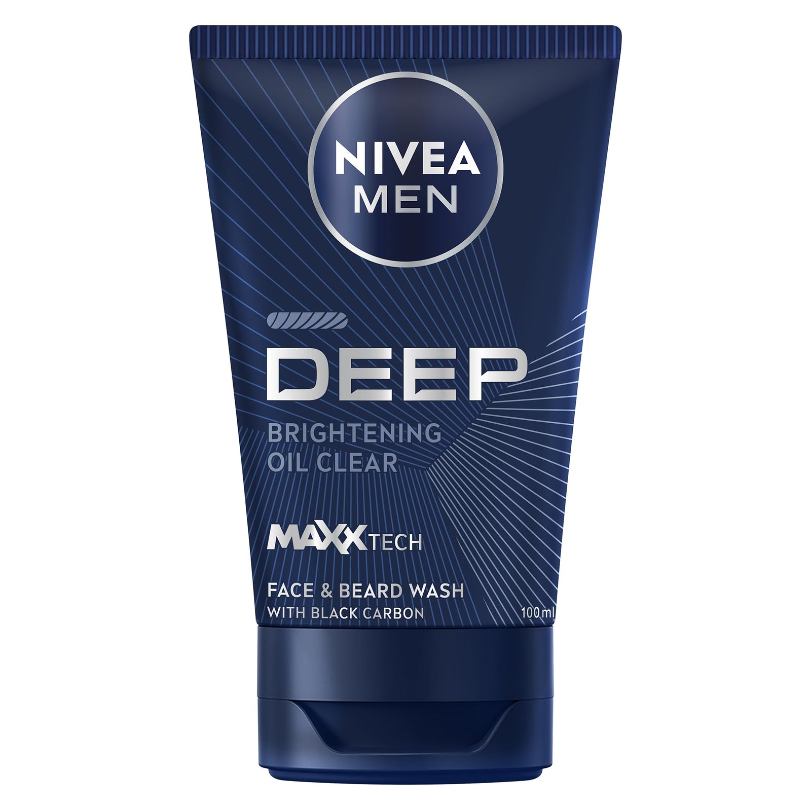 Nivea MEN Face & Beard Wash Cleanser, DEEP Active Charcoal, 100ml - Safqqa Egypt