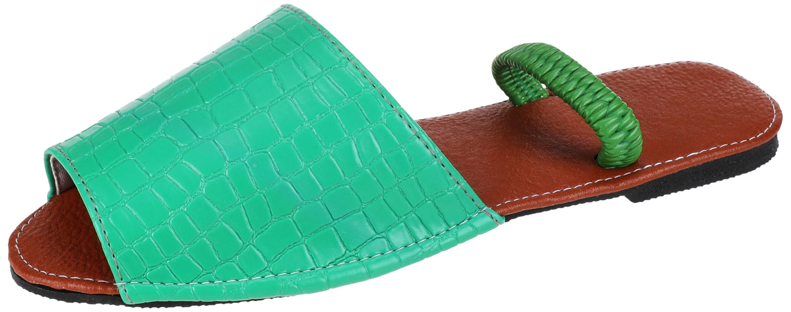 OX womens OX Faux Leather Slides For Women OX1036 Flip-Flop