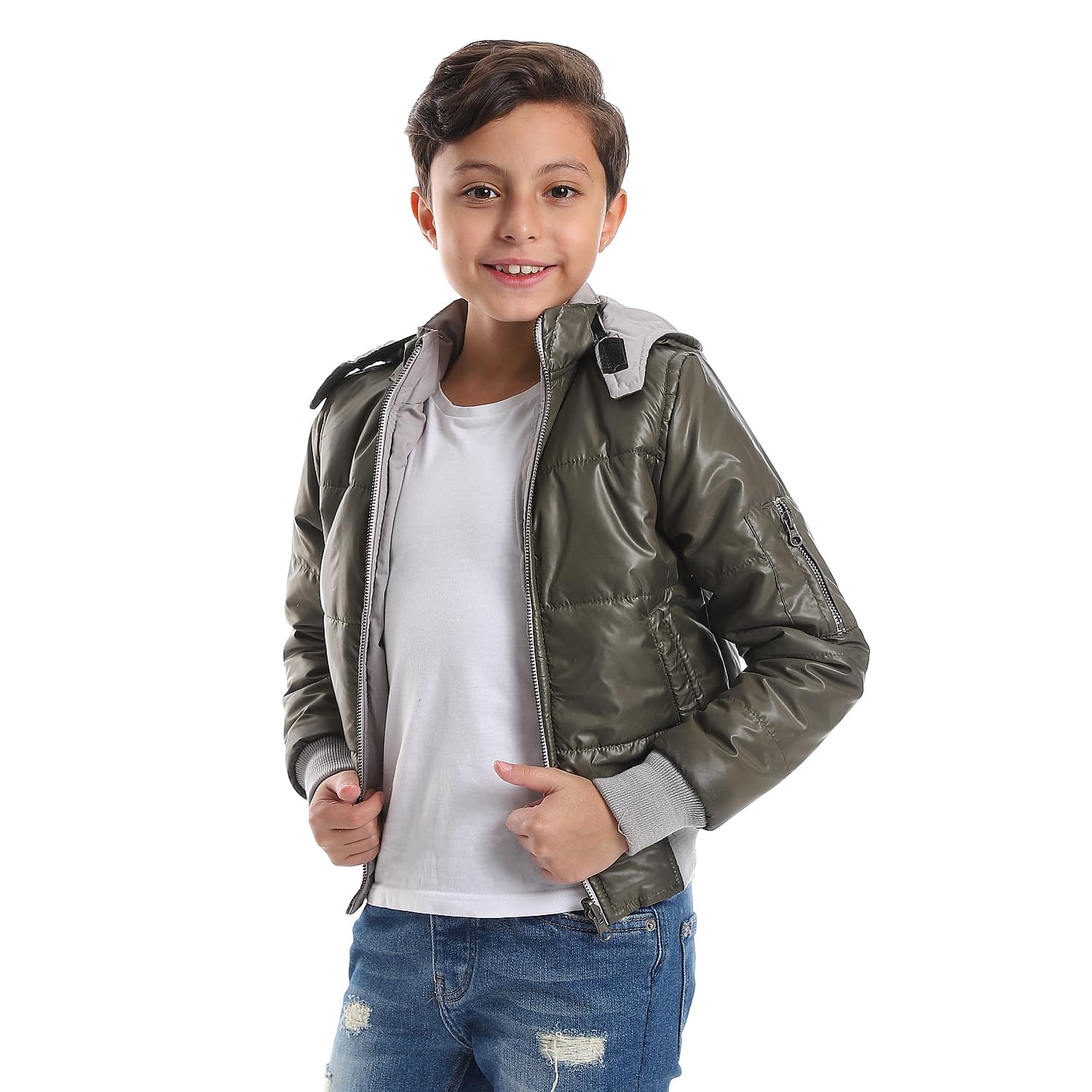 سترة أندورا للأولاد بسحاب إغلاق وجه مزدوج 36W24B0403