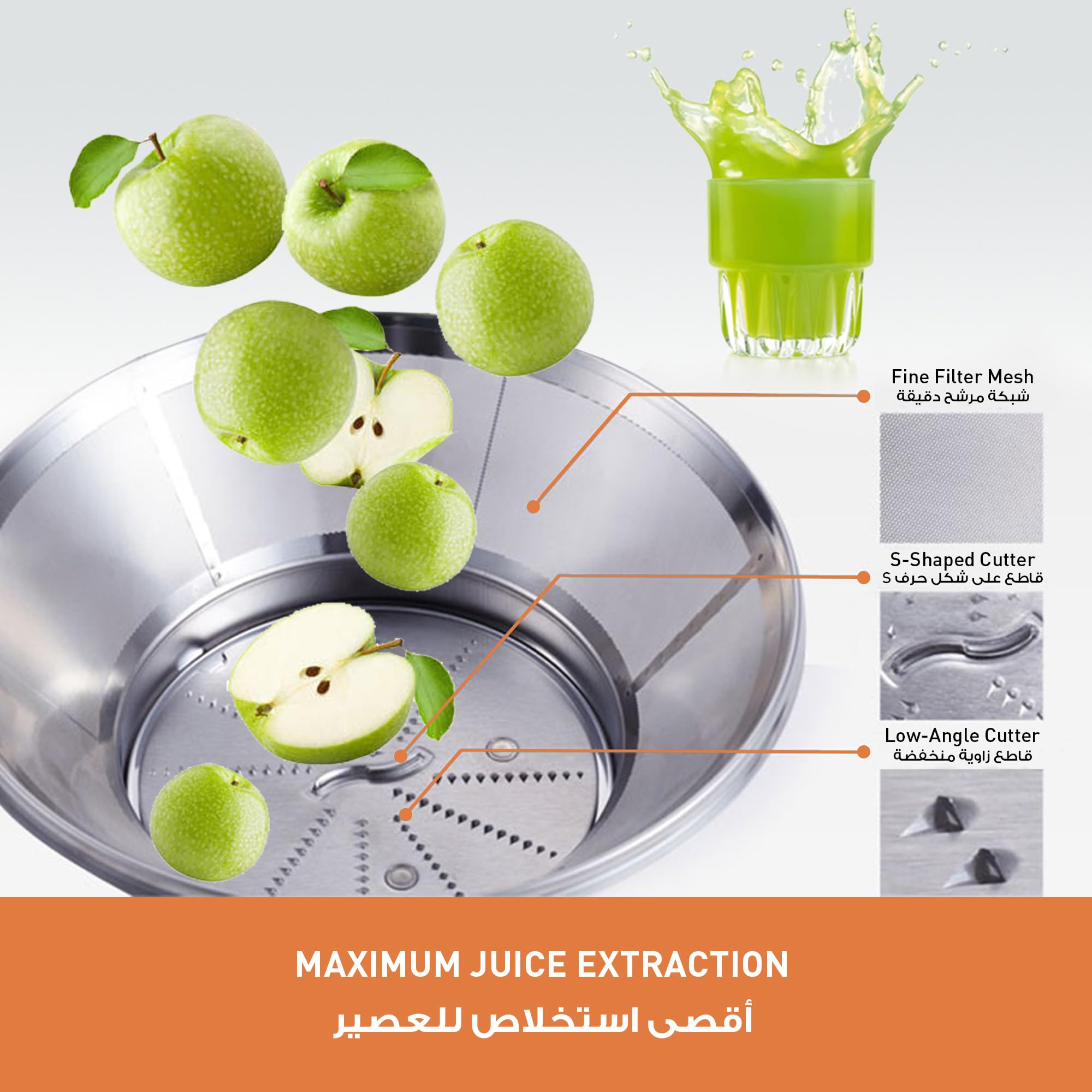 Panasonic 1000W Juicer with Full Metal spinner for Maximum Juice extraction; 2.0L Large capacity- MJ-CB100
