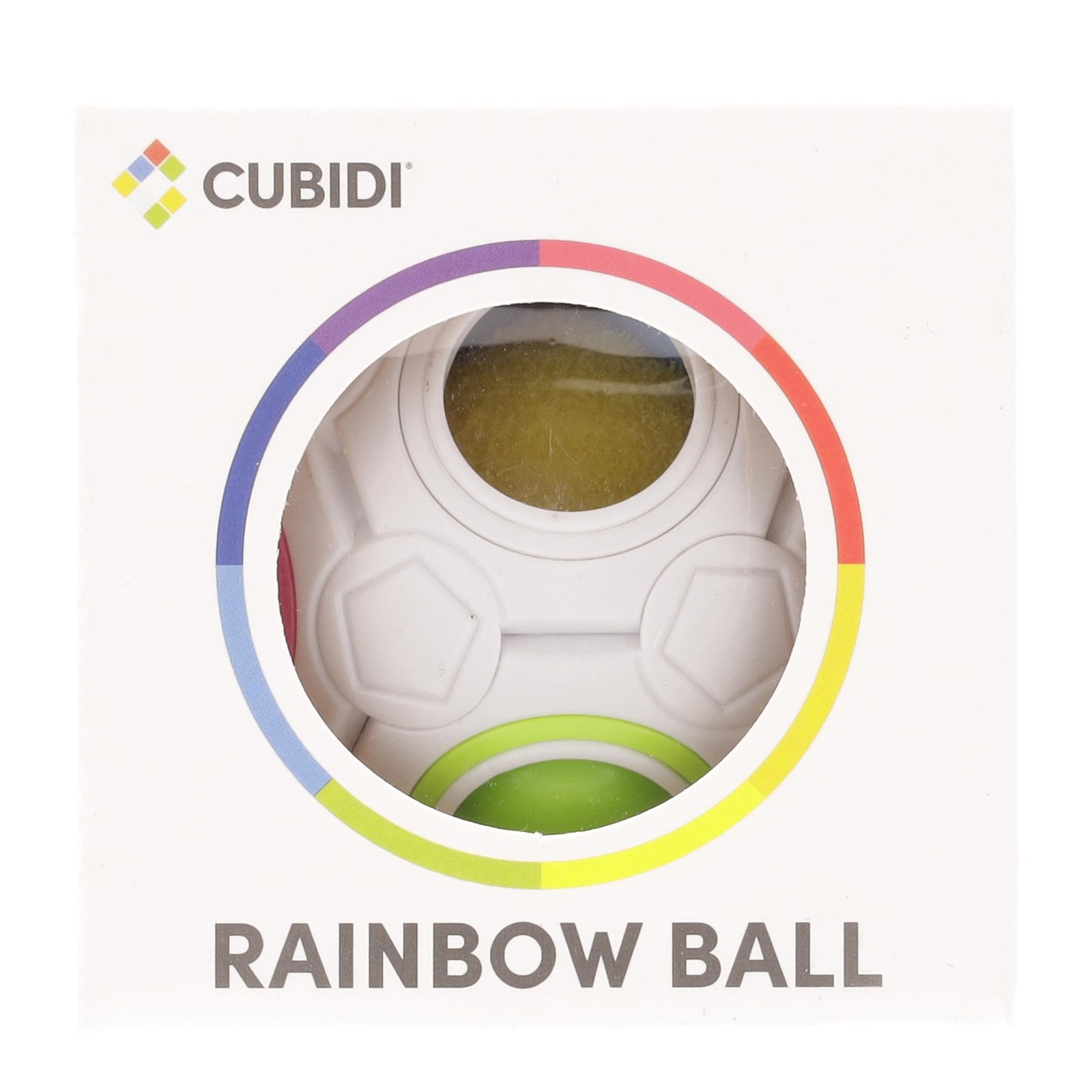 CUBIDI Rainbow Puzzle Ball, Matching Game, Fun Stress Reliever, Magic Ball Brain Teaser, Fidget Toys for Children Teens & Adults (6-10 Years, Multi-color)