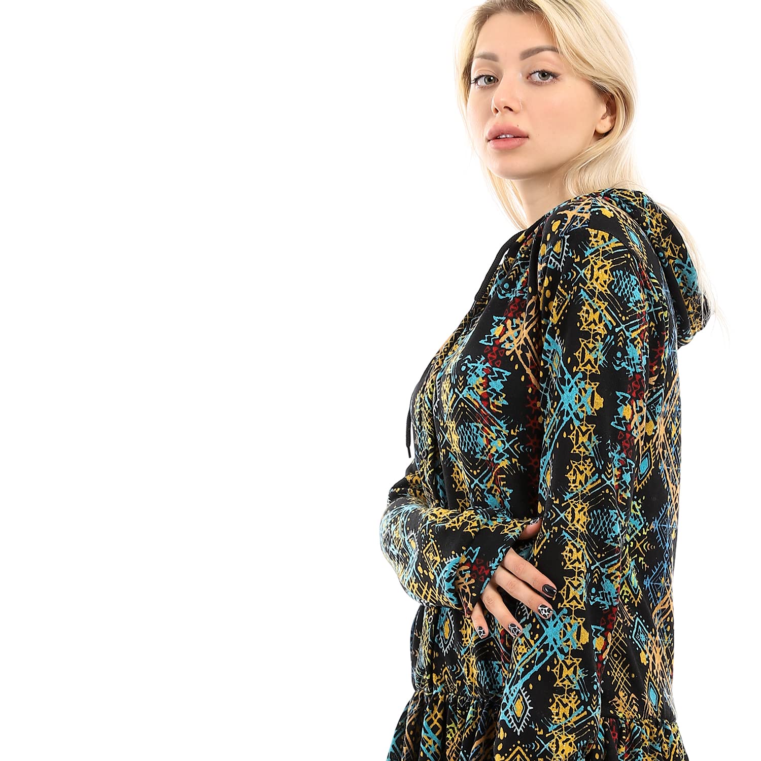 Andora Printted Long Sleeves Blouse For Women,Ideal for work, casual outings, or social gatherings..