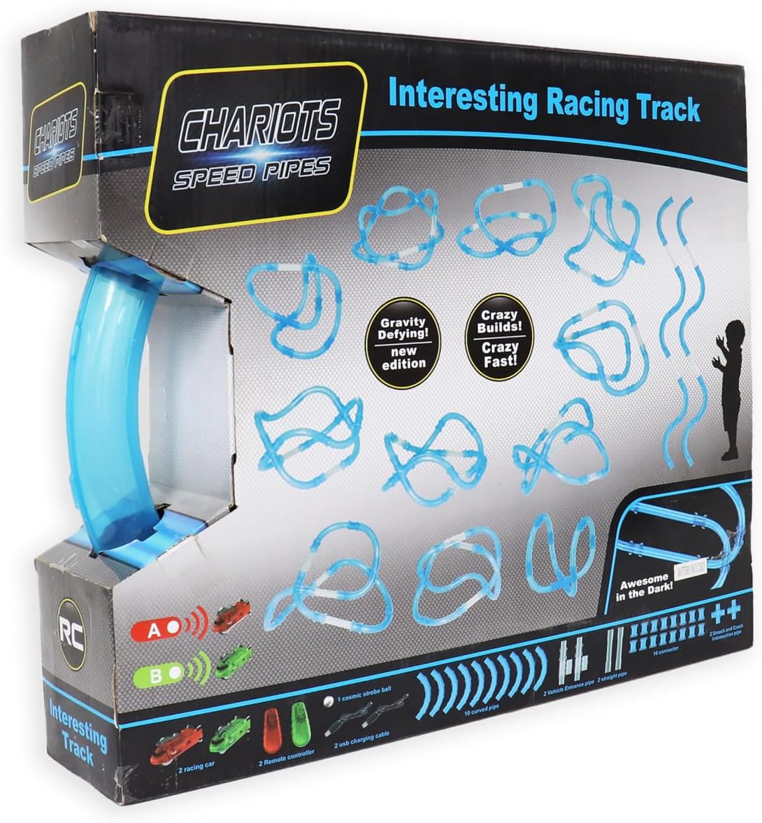 Toys Chariots Speed Pipes Remote Track