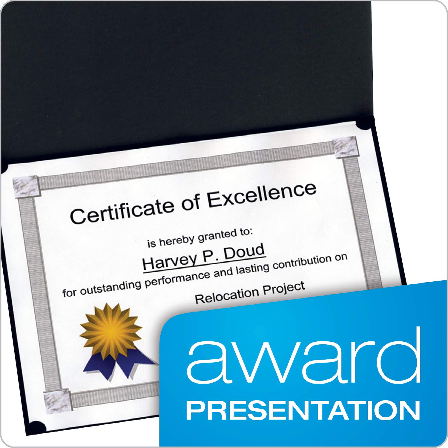 حافظات شهادات أكسفورد سوداء فاخرة – عبوة 25 قطعة