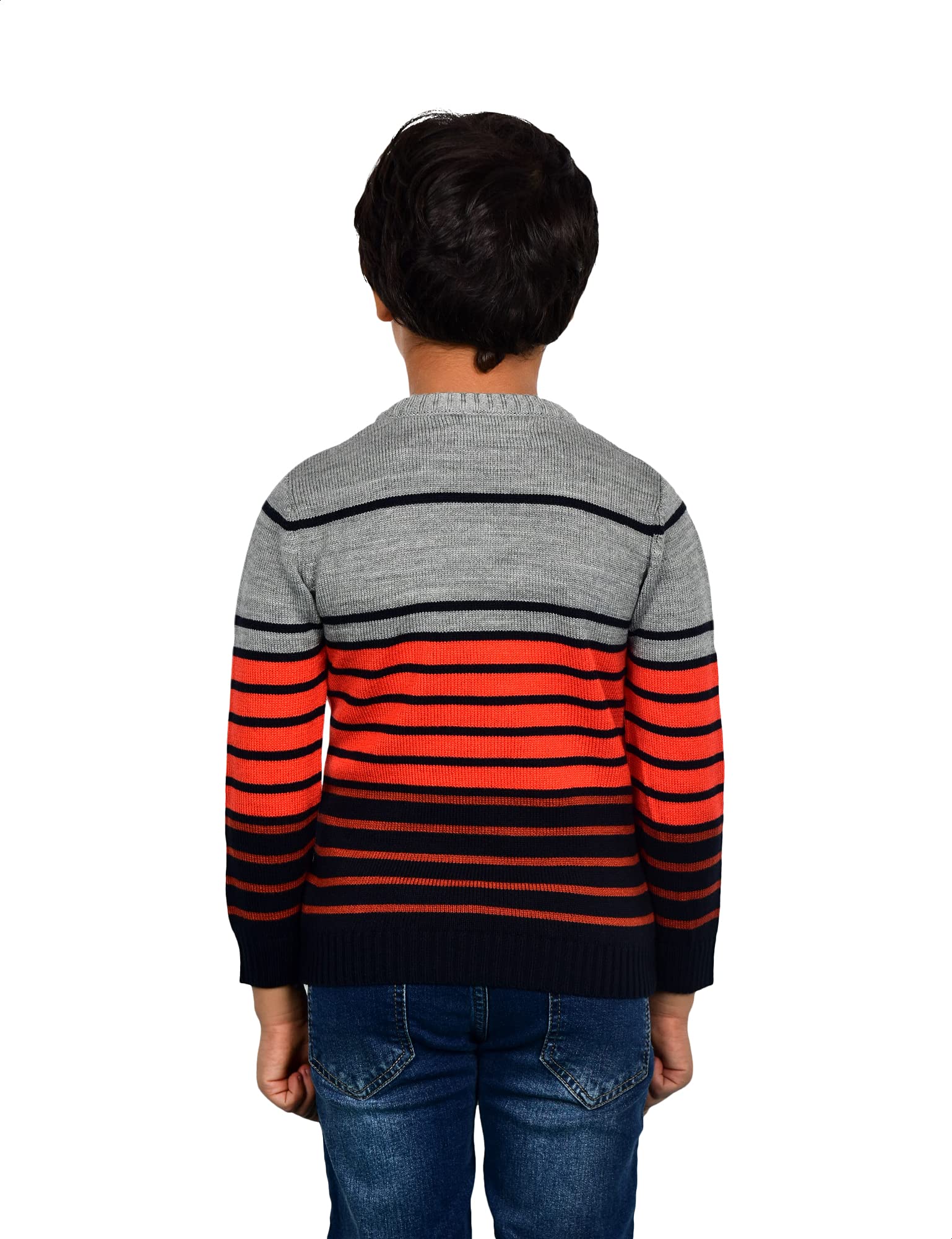 Town Team Ribbed Trims Striped Color Block Pullover For Boys,Durable and easy to wash for everyday use.