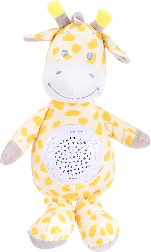 Awlad Farghaly Baby Sleep Projection Toy Giraffe Plush Rotating Night Light