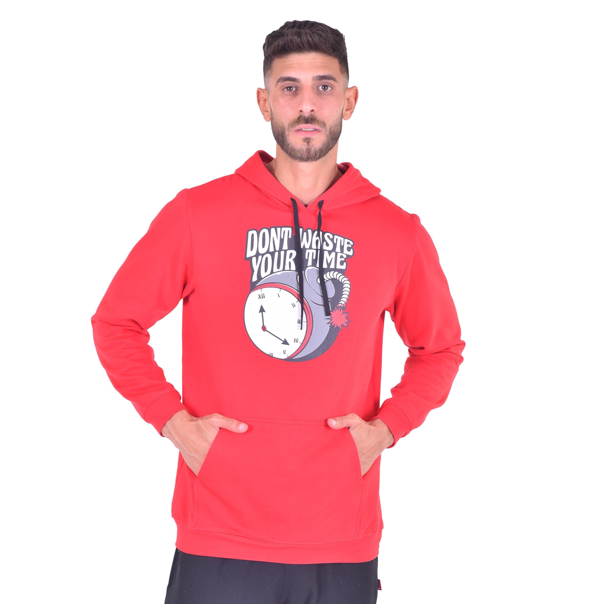 سويت شيرت جيل للرجال من قطن ميلتون باللون الأحمر