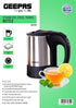 Geepas 0.5 Liters Silver and Black Kettle, GK175