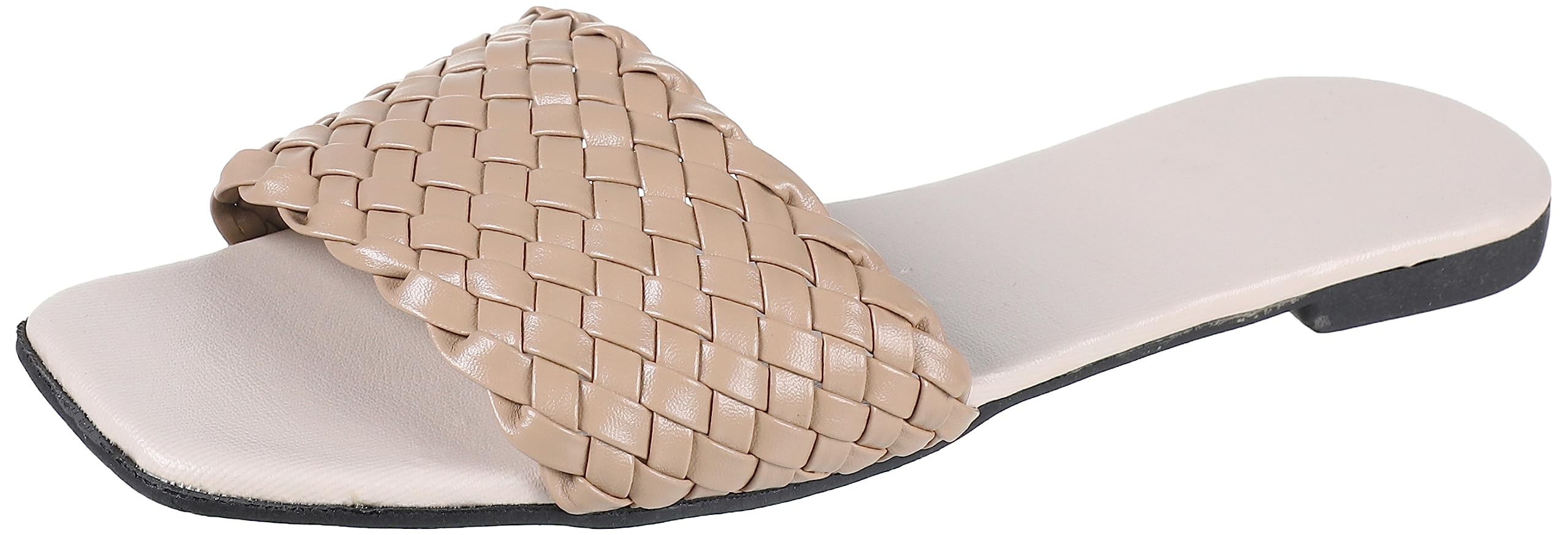 SWAY Flat spongy cushioned insole for amazing comfort and a braided faux soft leather upper For Women, – Safqqa Egypt
