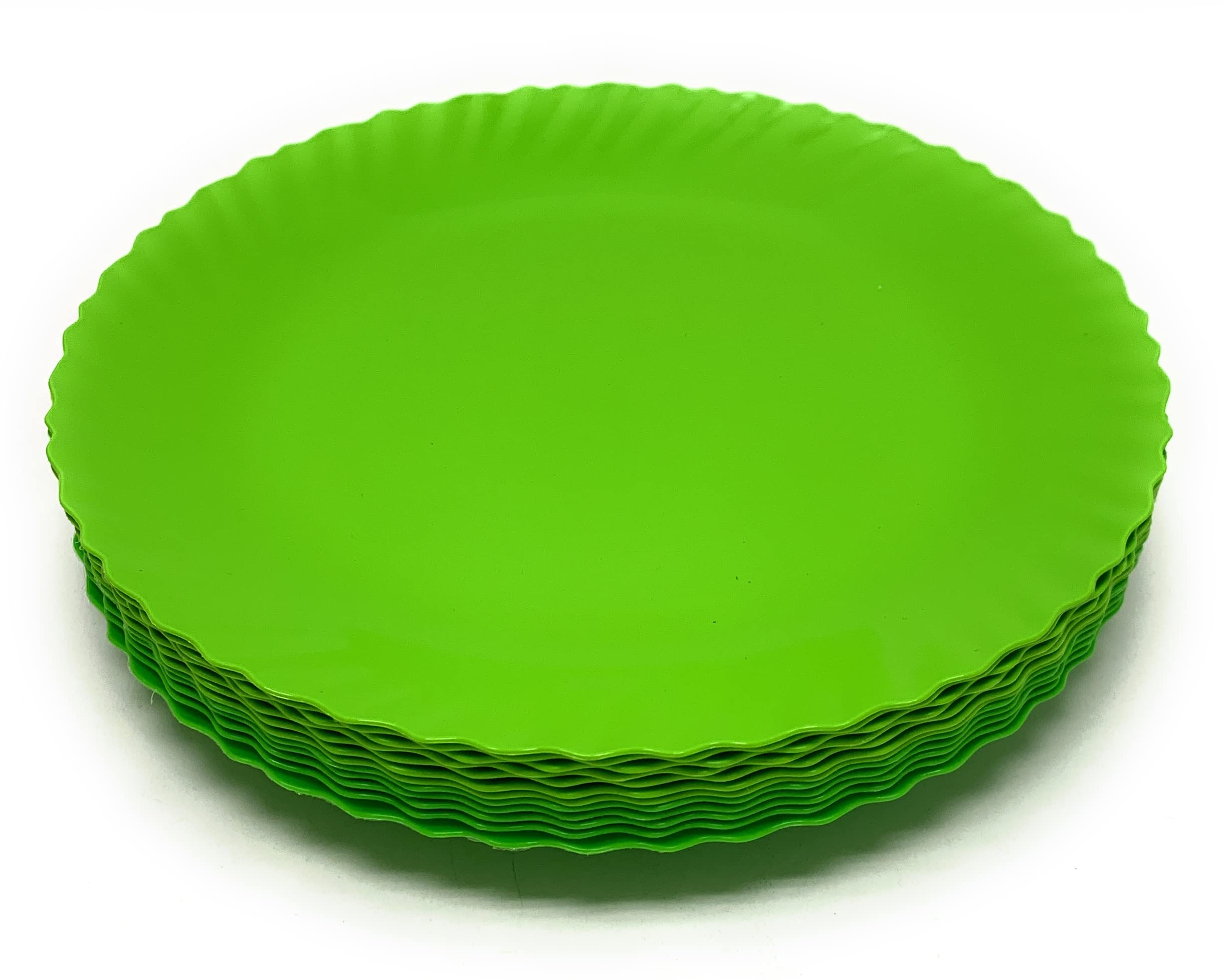 مجموعة Mintra Home Curly Collection – 12 طبق 9.75 بوصة، أخضر