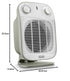 De'Longhi HFS50B20.GR Vertical Edge Fan Heater Sage Green/White with 3 power settings 2000 W - Safqqa Egypt