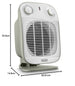 De'Longhi HFS50B20.GR Vertical Edge Fan Heater Sage Green/White with 3 power settings 2000 W - Safqqa Egypt