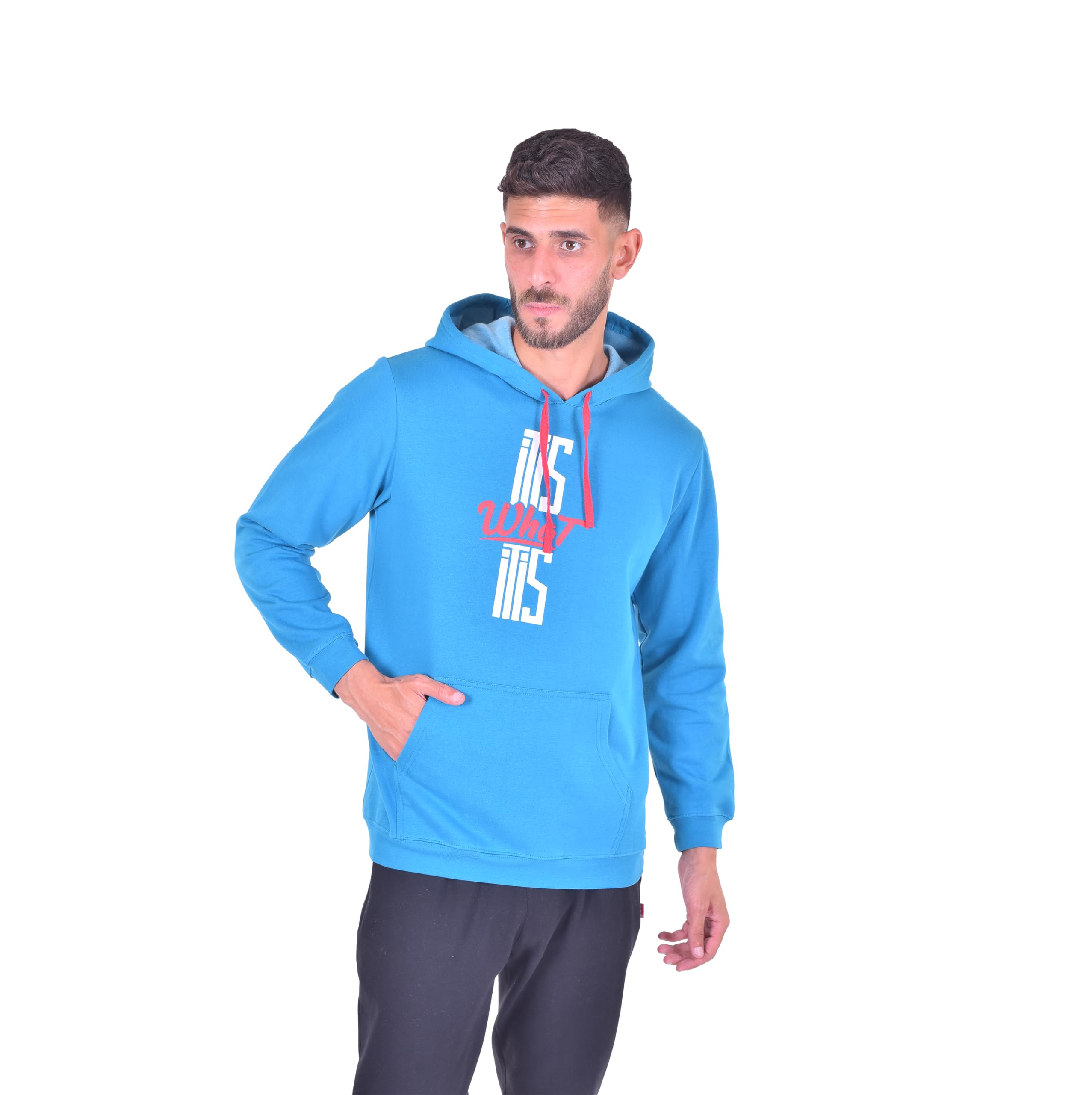JIL Men sweatshirt cotton melton brushed genzary printed - Safqqa Egypt