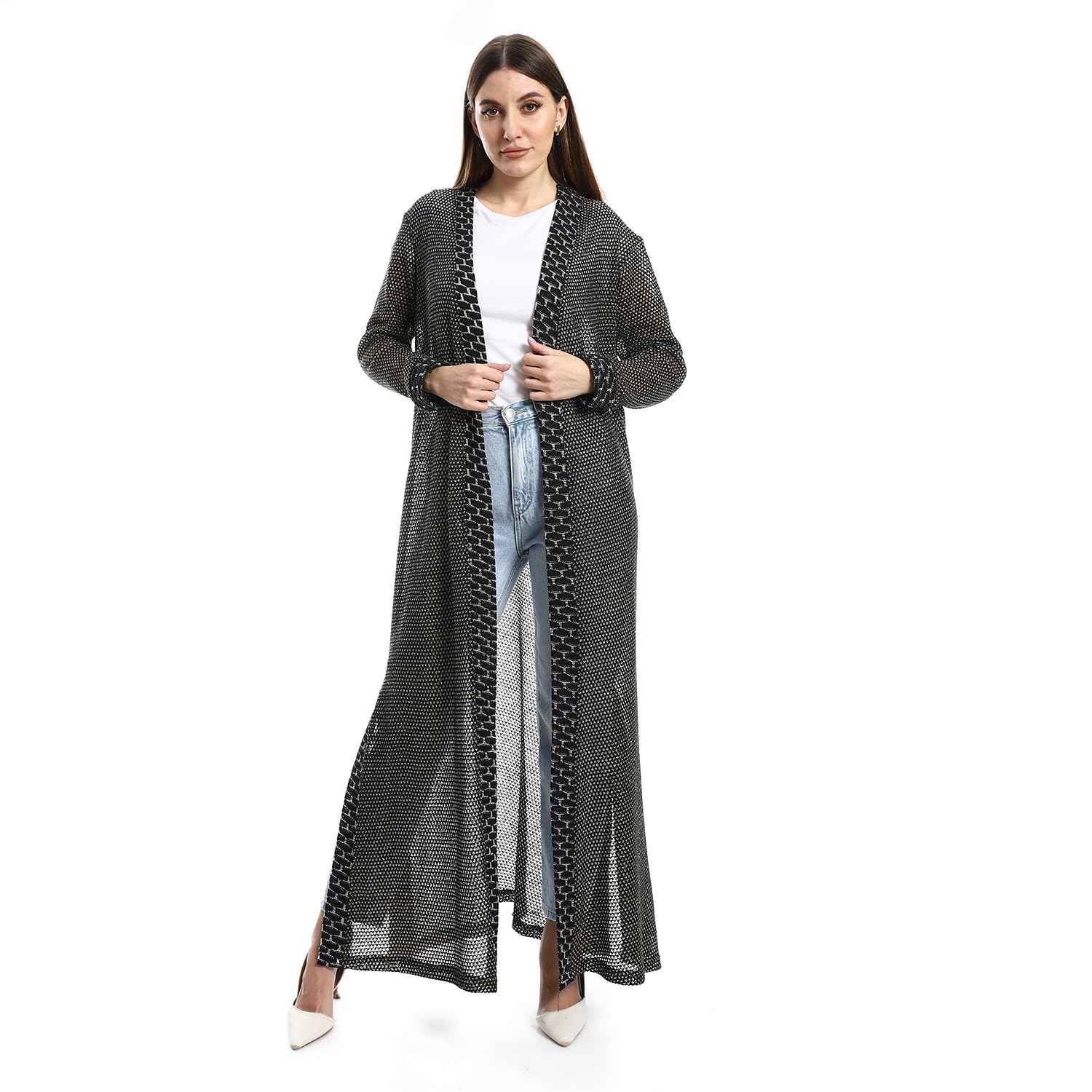 JAMILA Womens Lace Up Long Sleeves Cardigan