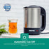 Geepas 0.5 Liters Silver and Black Kettle, GK175