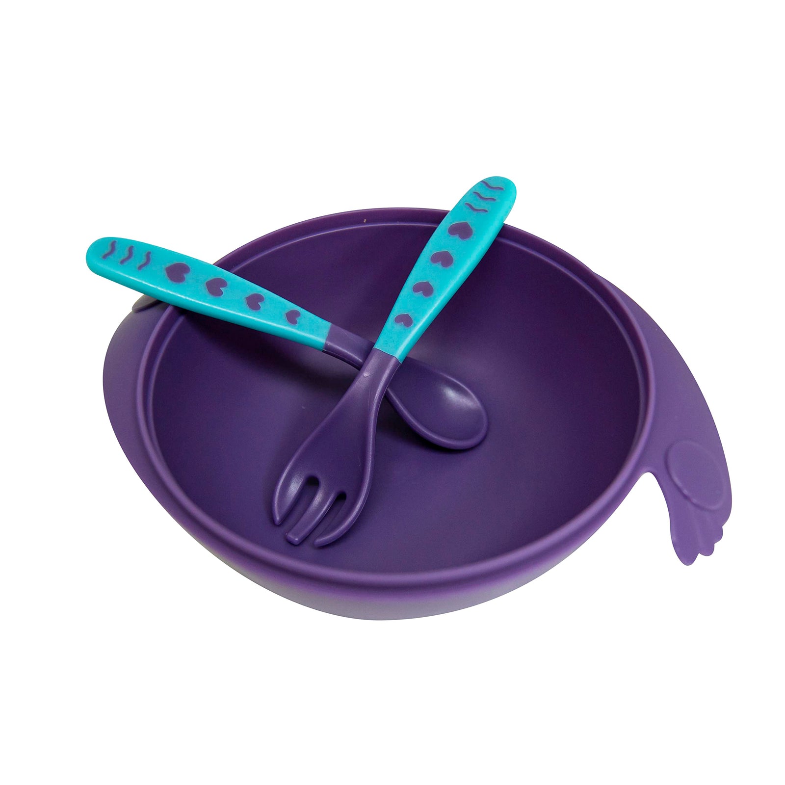 Safari dividable bowl with spoon and fork blue 1 piece - Safqqa Egypt