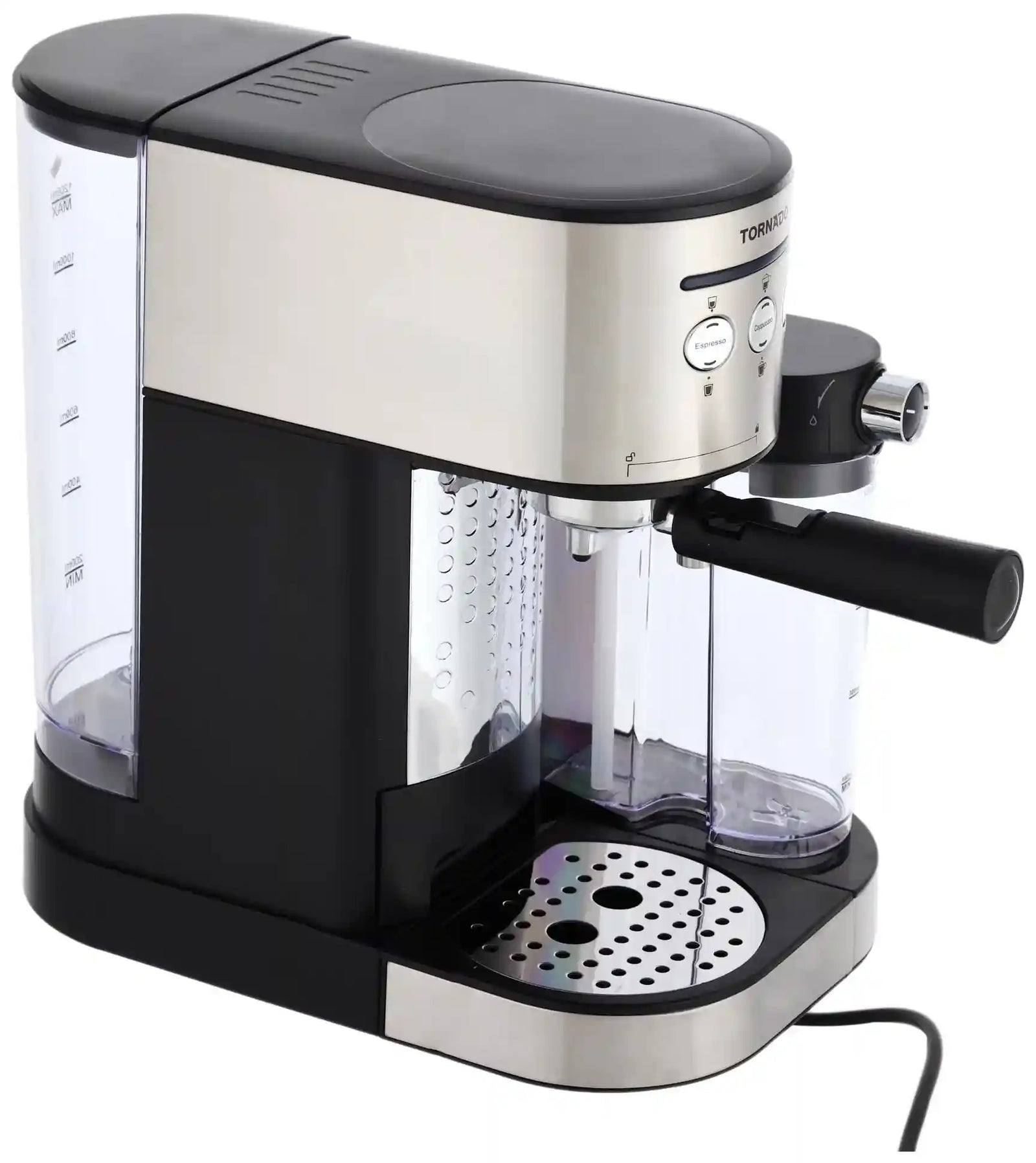 TORNADO Automatic Espresso Machine 15bar 1.2L Black x Stainless TCM-14125 - Safqqa Egypt