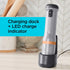 Black & Decker 7.2V Cordless Kitchen Wand/ Blender with 700ml Measuring Cup and Whisk, Includes Charging Base and Magnetic Charger, BCKM1012KB GB, Grey