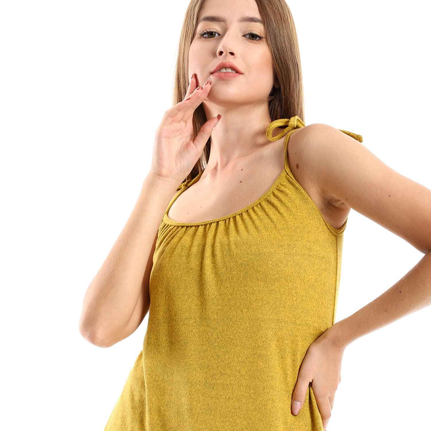 JAMILA Women Spaghetti Sleeves Tiered Casual Dress - Safqqa Egypt