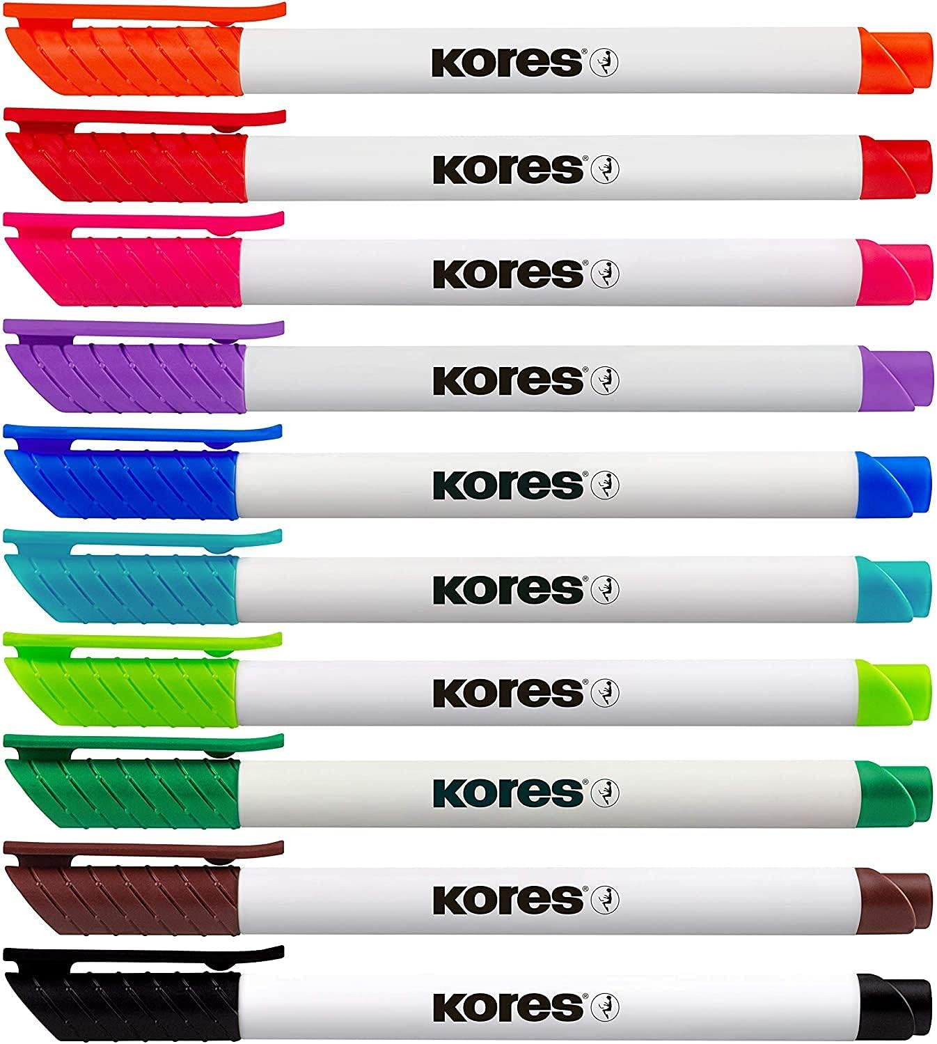 Kores Marker W1 WHB 10 Colors 22841 - Multicolor