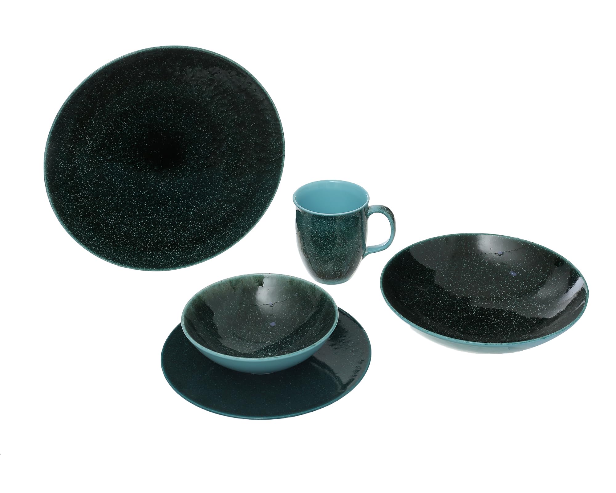 Oxford Sera Porcelain Dinner Set 30-Pieces, Multi Color