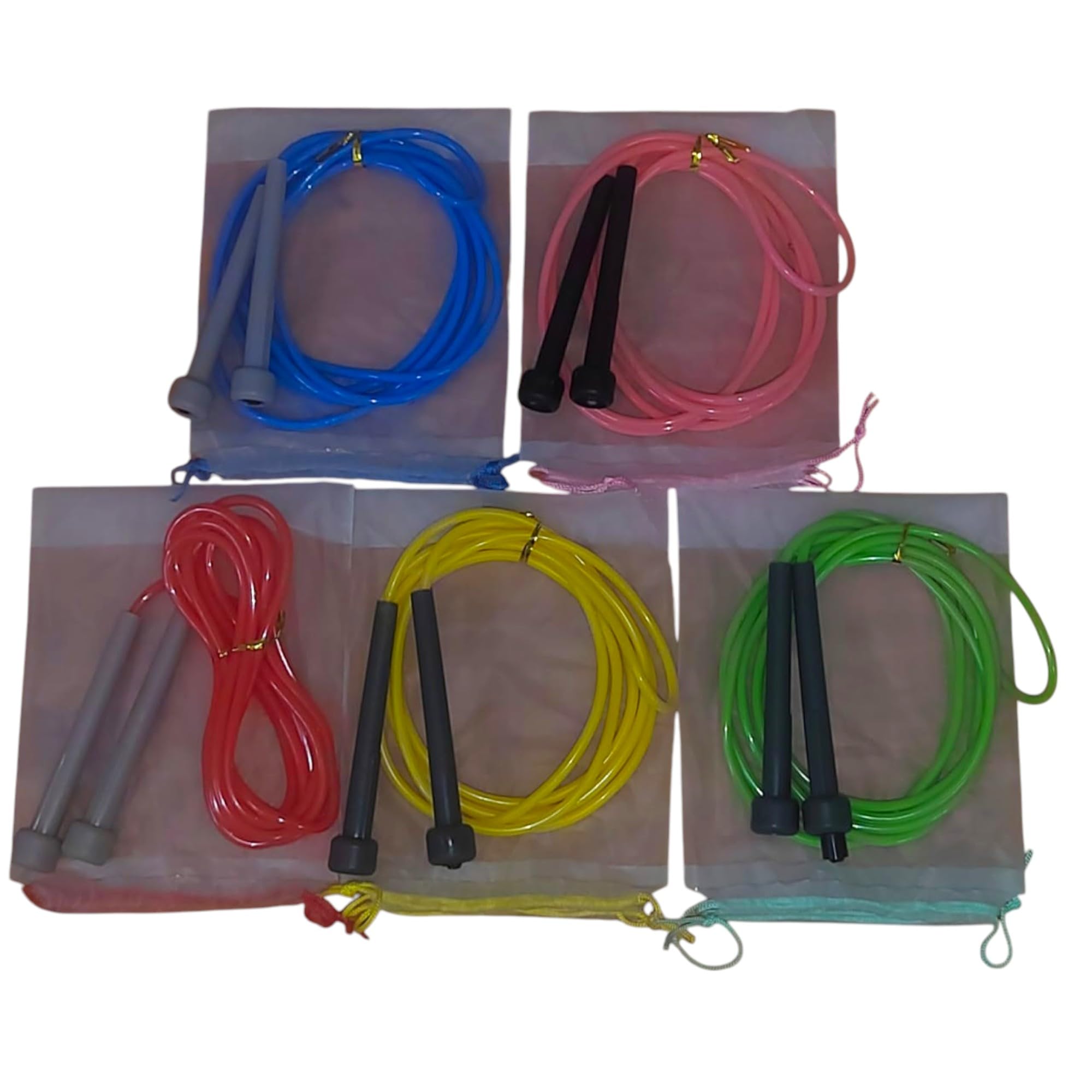 حبل قفز ستاي فيت من ام دي، بلاستيك مع اكياس تخزين، 5 الوان متنوعة