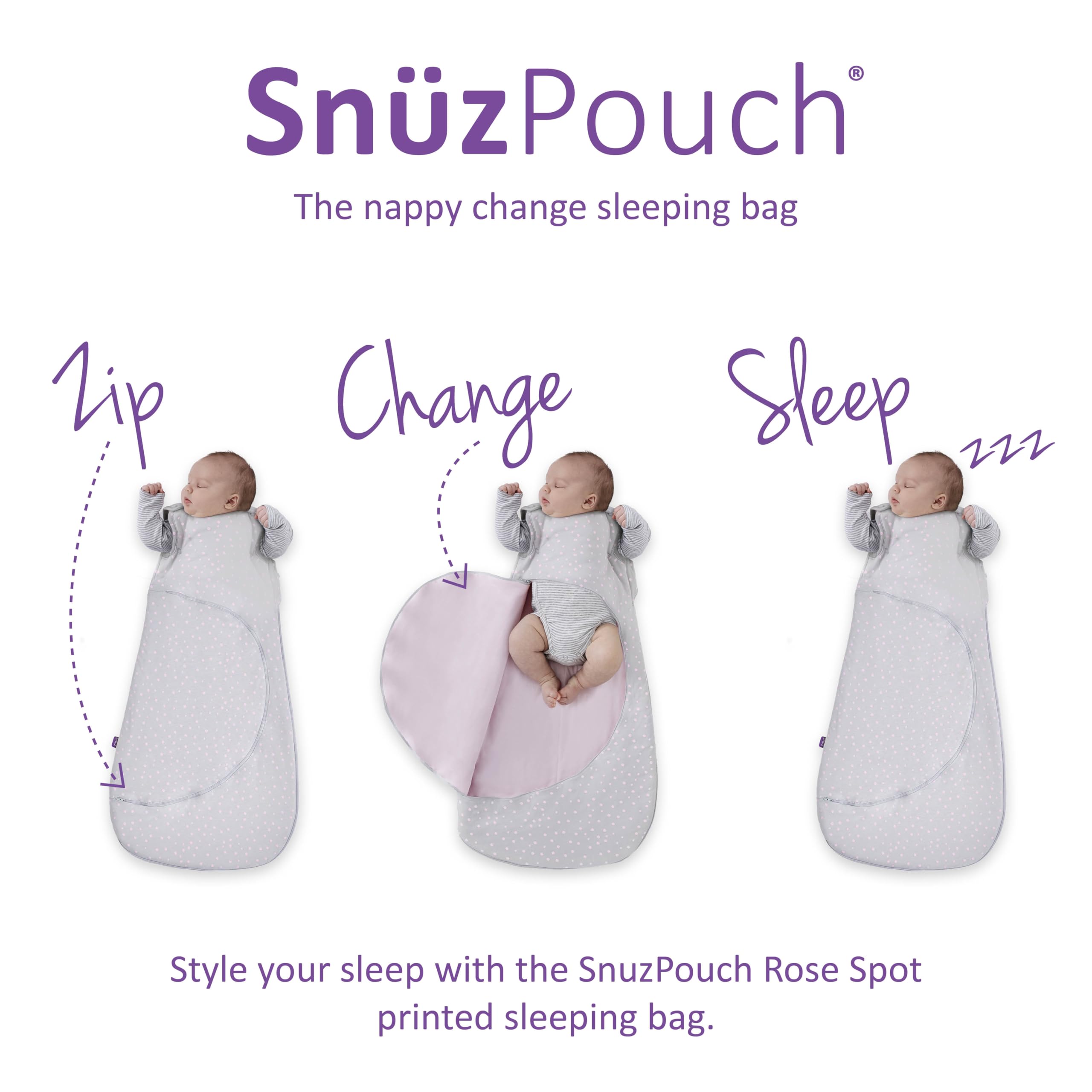 Snüz SnuzPouch Infant Sleeping Bag – Clever Nappy Change Zip – Safqqa Egypt