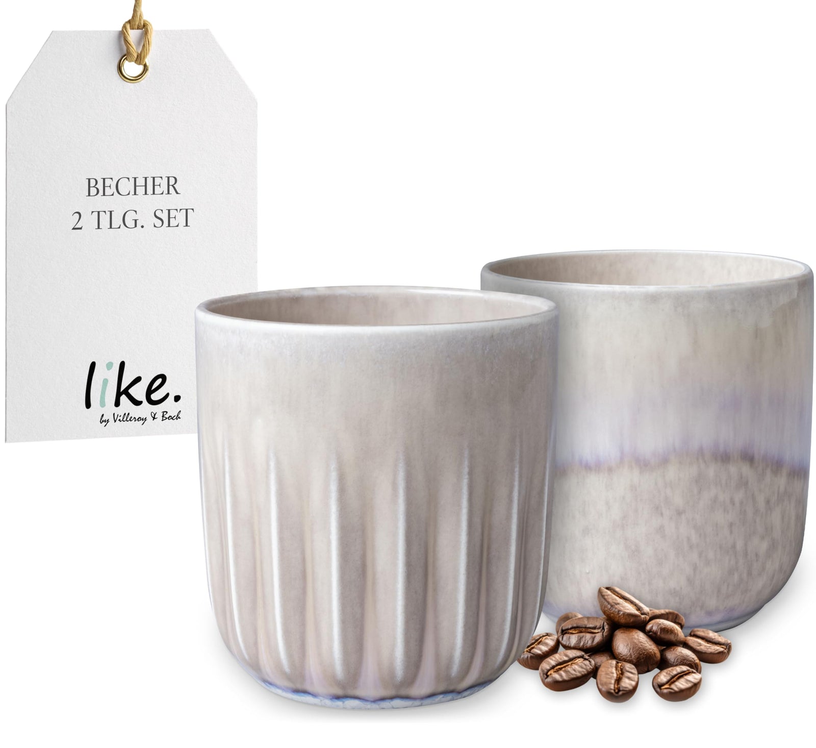 Like. by Villeroy & Boch Perlemor Sand Mug Set – 2pcs