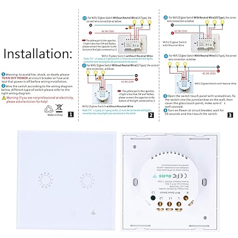 2200W Touch Light Switch – UK Plug – Safqqa Egypt