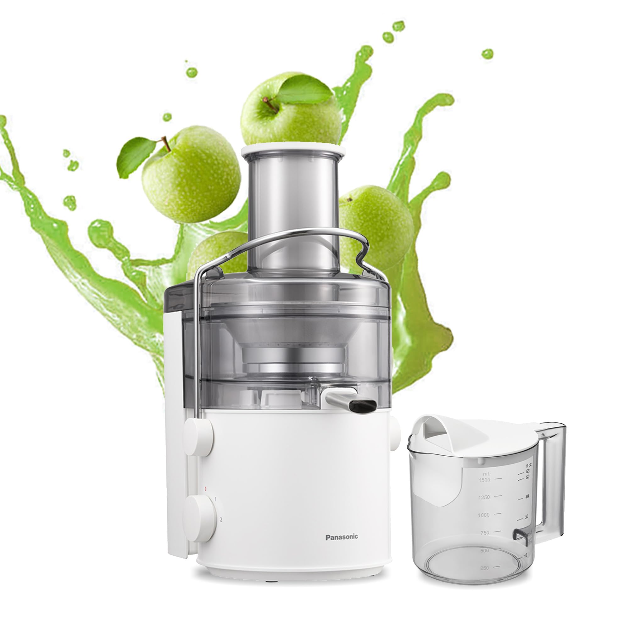 Panasonic 1000W Juicer with Full Metal spinner for Maximum Juice extraction; 2.0L Large capacity- MJ-CB100