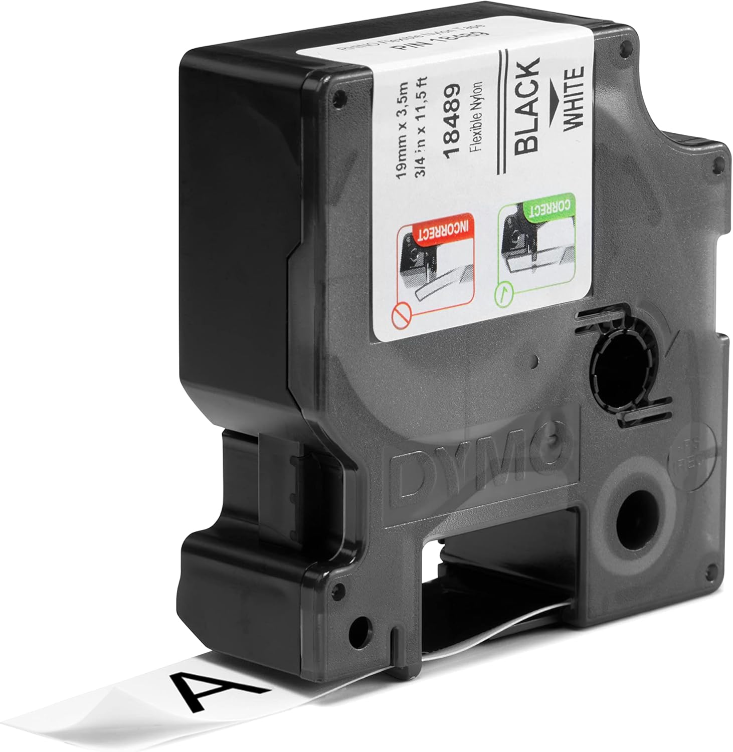 ملصقات دايمو الصناعية المصنوعة من النايلون المرن مصممة للاستخدامات المهنية والصناعية. تتميز بخامة قوية ومرنة تلتصق بإحكام على الأسطح المنحنية وغير المستوية والخشنة