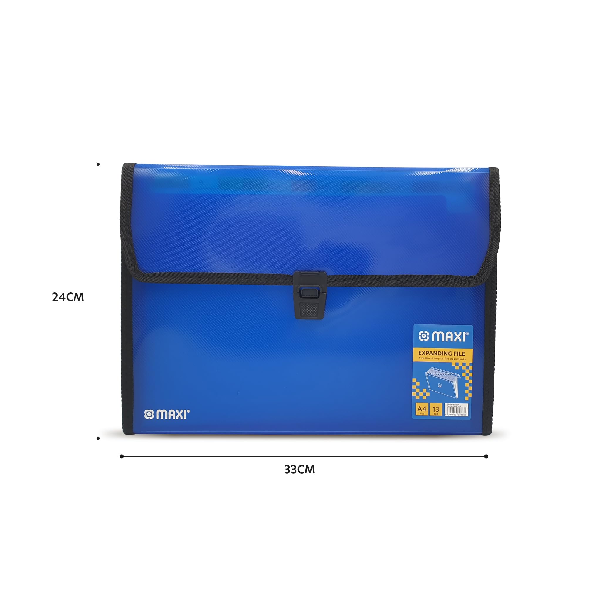 Maxi Expansion File 13 Grids Without Handle Blue, 13 Pockets Expanding Folders, - Safqqa