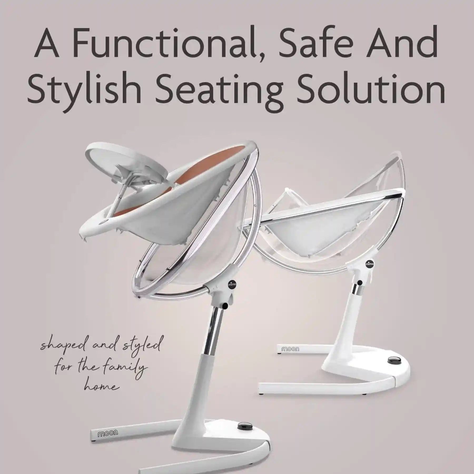 Mima High Chair for Babies, White Stable and secure design with safety harness – Safqqa Egypt